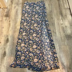 American Eagle Blue Floral Long Skirt